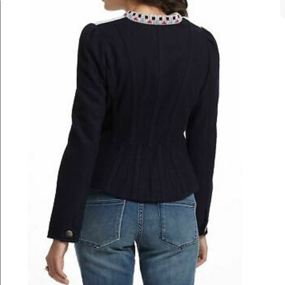 Anthropologie Buckhaven Fairisle Sweater jacket by Elevenses size 2 - Picture 3 of 15